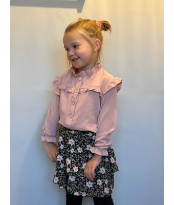 Roze blouse met ruffles 